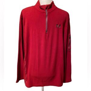 Under Armour Red Fleece Pullover Jacket Size Large